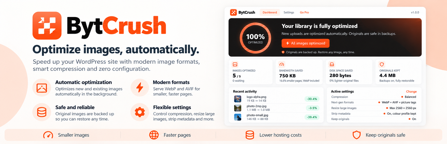 BytCrush Image Compression preview