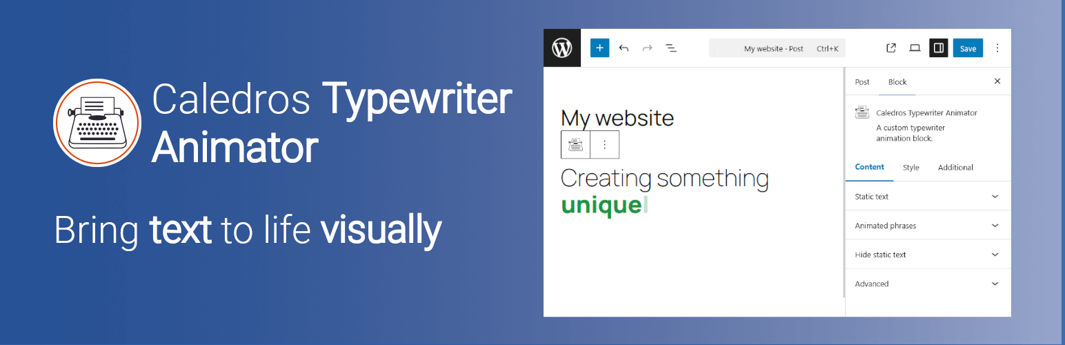Caledros Typewriter Animator