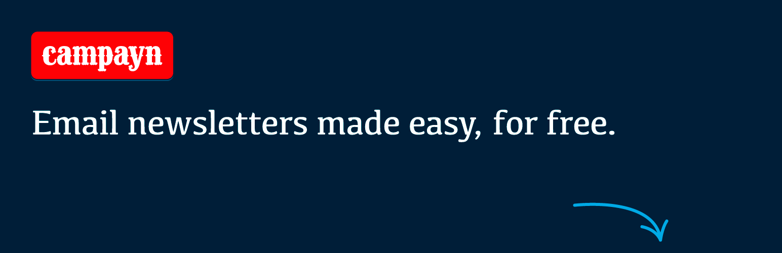 Campayn email newsletter sign-up