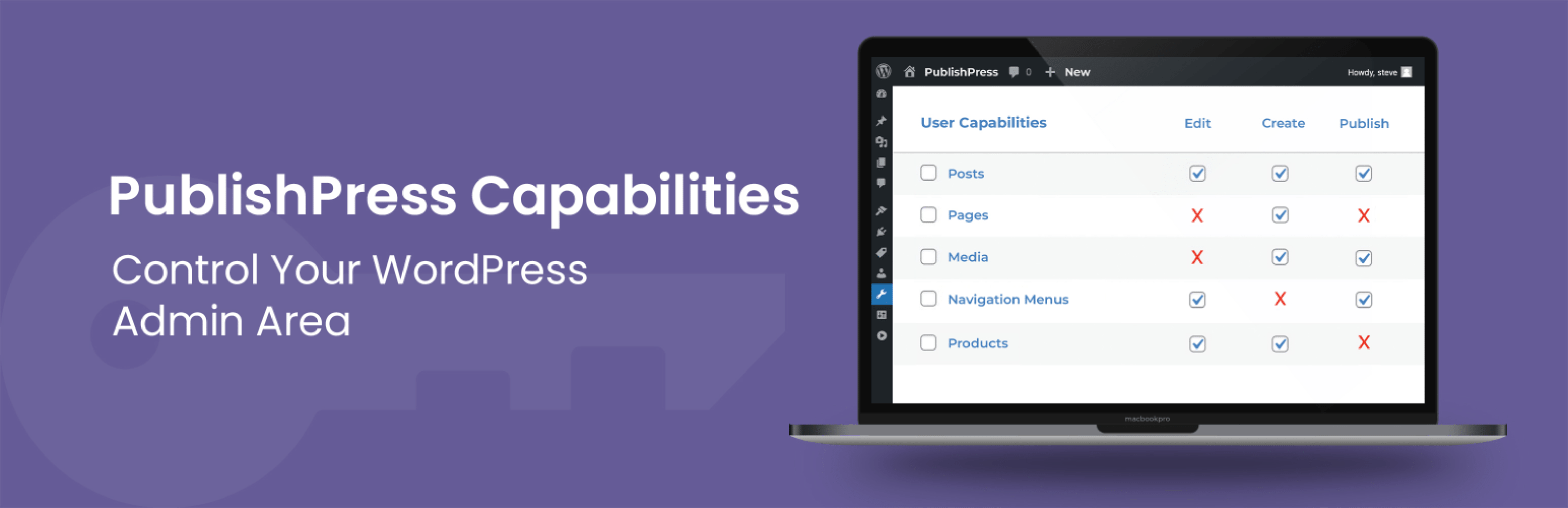 PublishPress Capabilities – User Role Editor, Access Permissions, User Capabilities, Admin Menus
