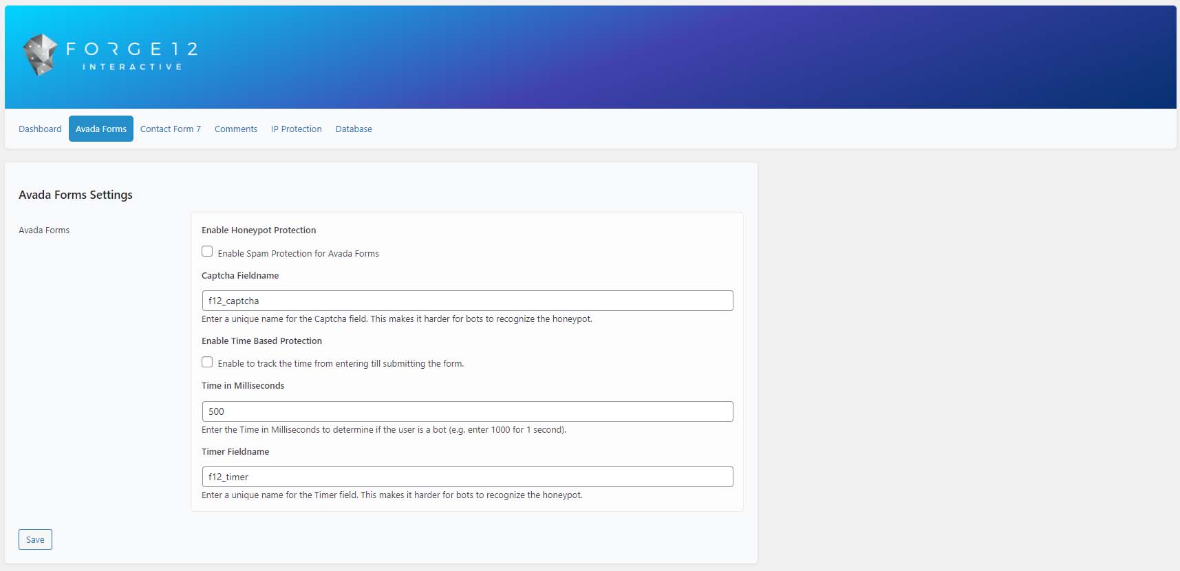 Avada Forms Settings