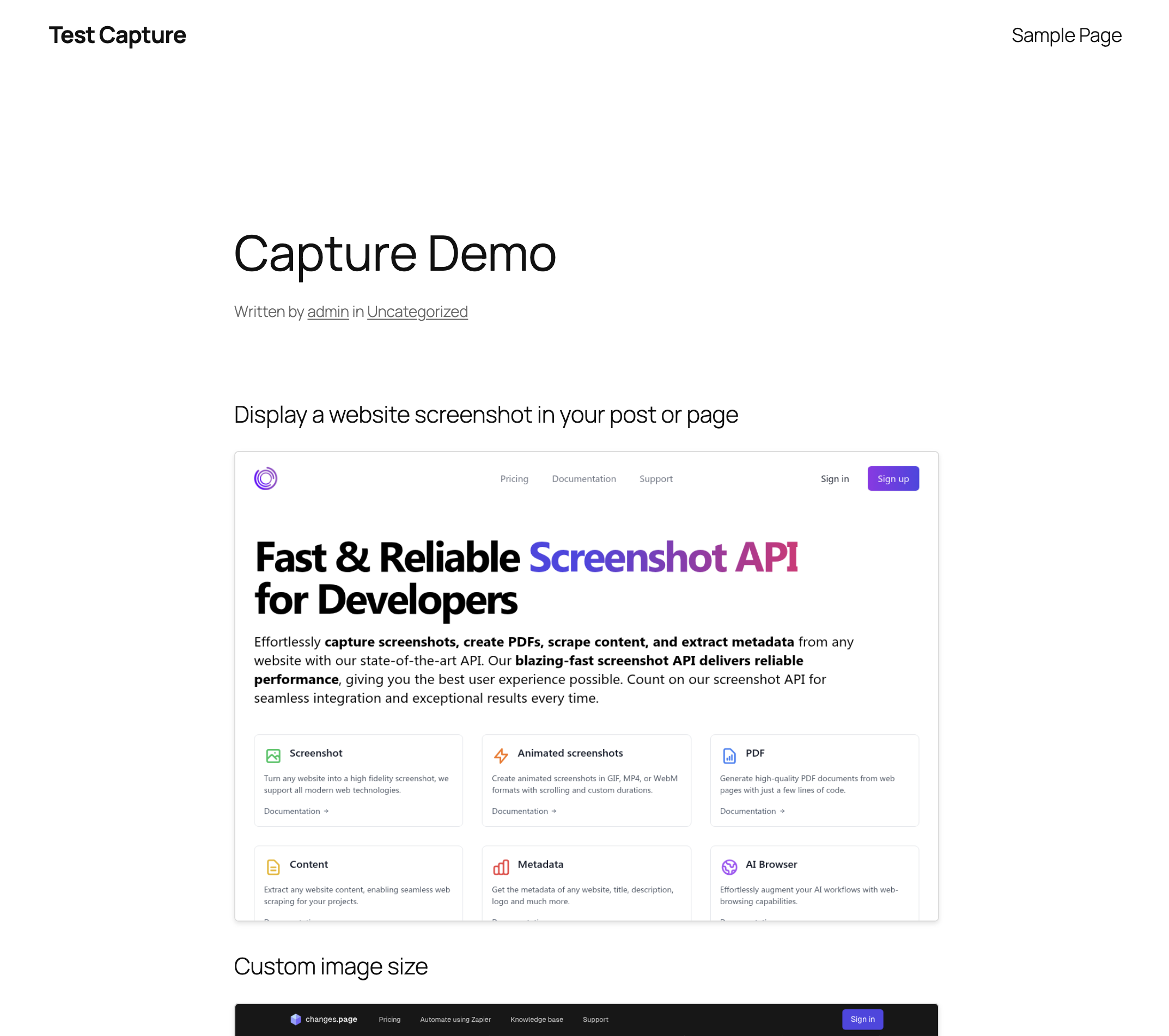 Usage examples and documentation