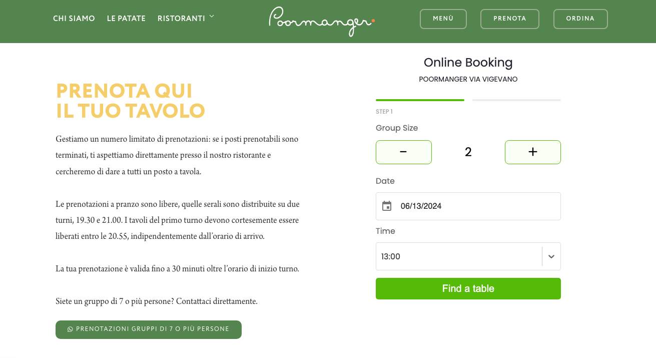 Carbonara Online Reservation