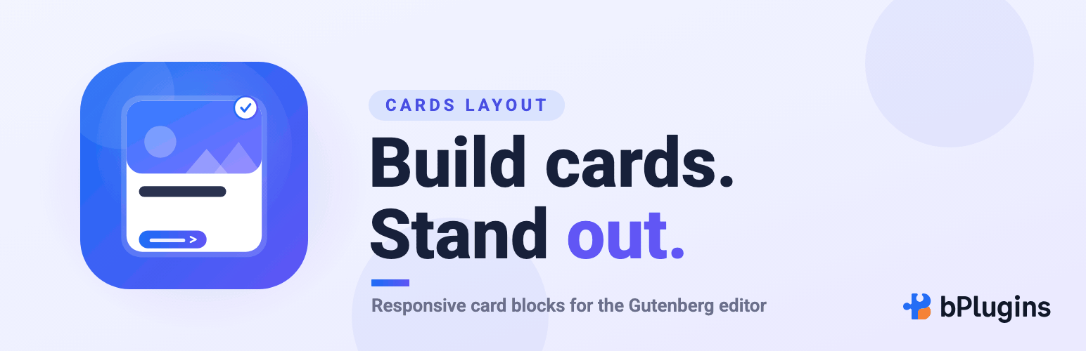 WordPress 外掛 Cards Layout – showcase content in responsive card grids 的封面圖片