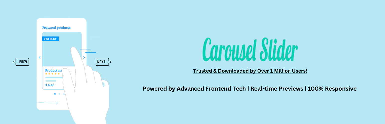 WordPress 外掛 Carousel Slider 的封面圖片。