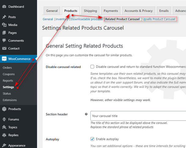 Carousel Upsells and Related Product for Woocommerce