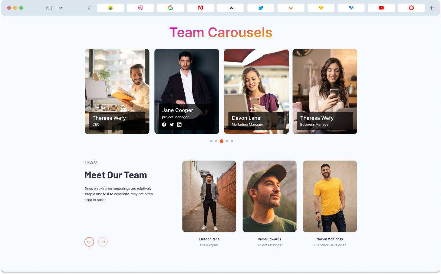 Divi Team Carousel