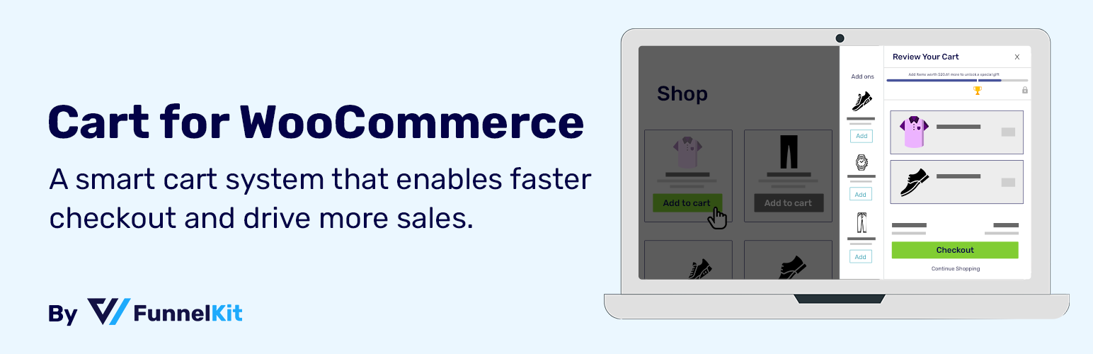 Sliding WooCommerce Cart by FunnelKit – Skip Cart & Reach WooCommerce Checkout Faster