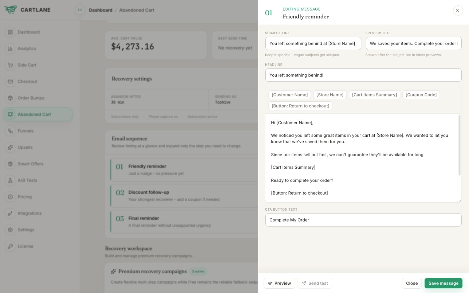 CartLane – Funnel &amp; Checkout Booster for WooCommerce