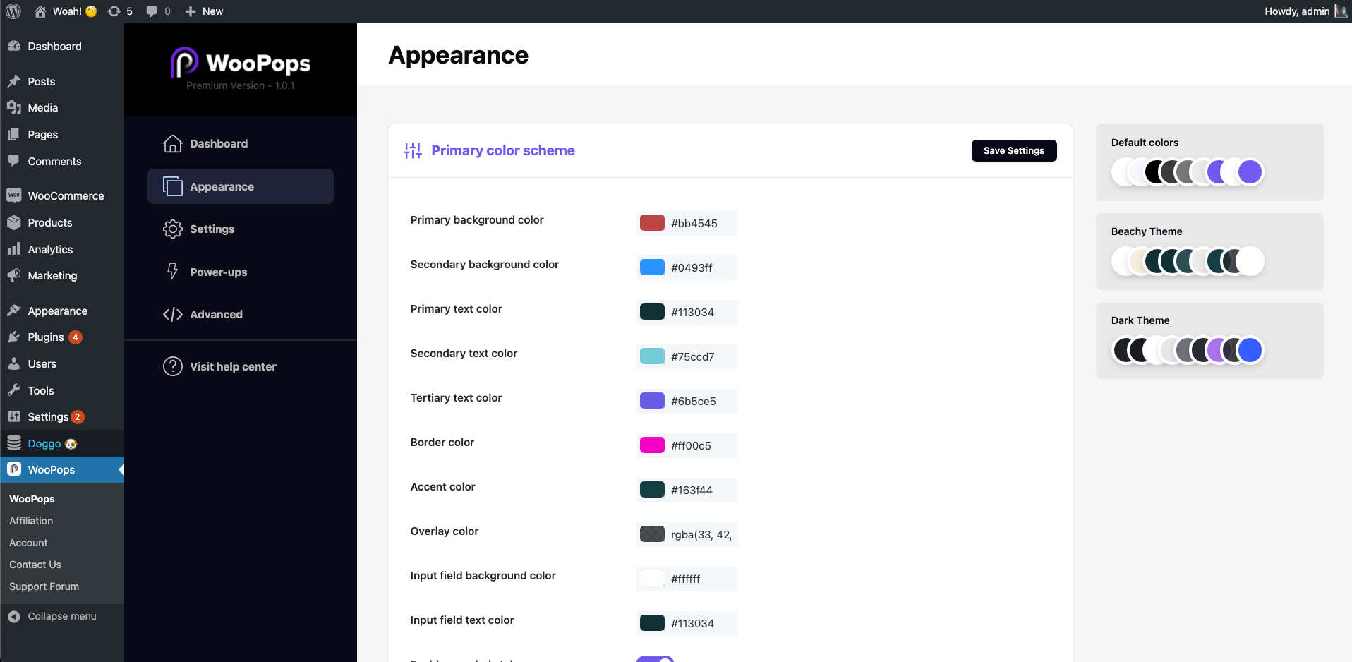 🎨 Over 24 individual color settings