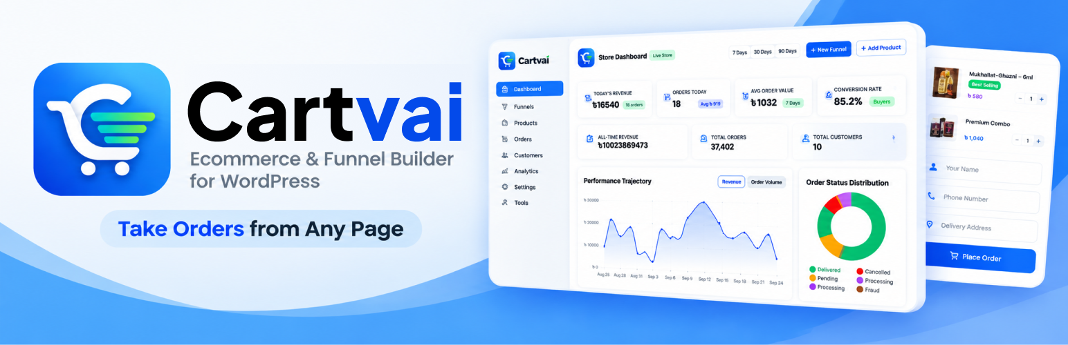 Cartvai – Ecommerce Checkout, Funnel Builder & Shop Manager