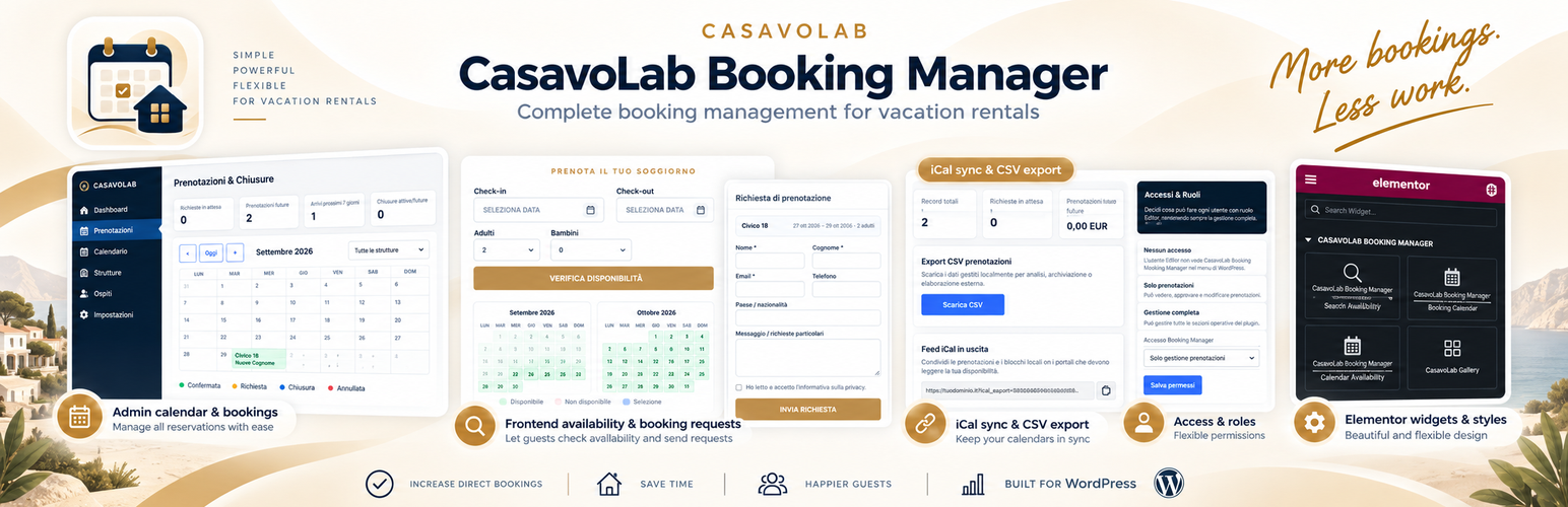 CasavoLab Booking Manager