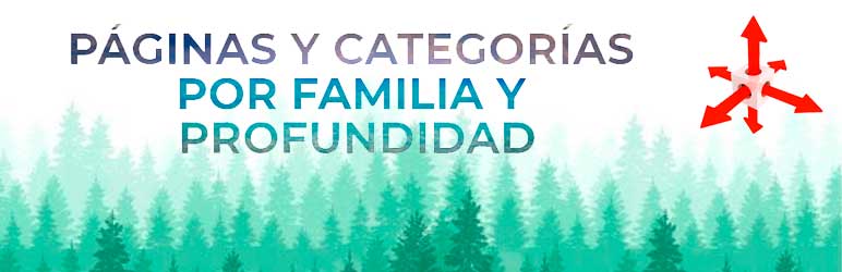 Categorías y páginas por familia y profundidad