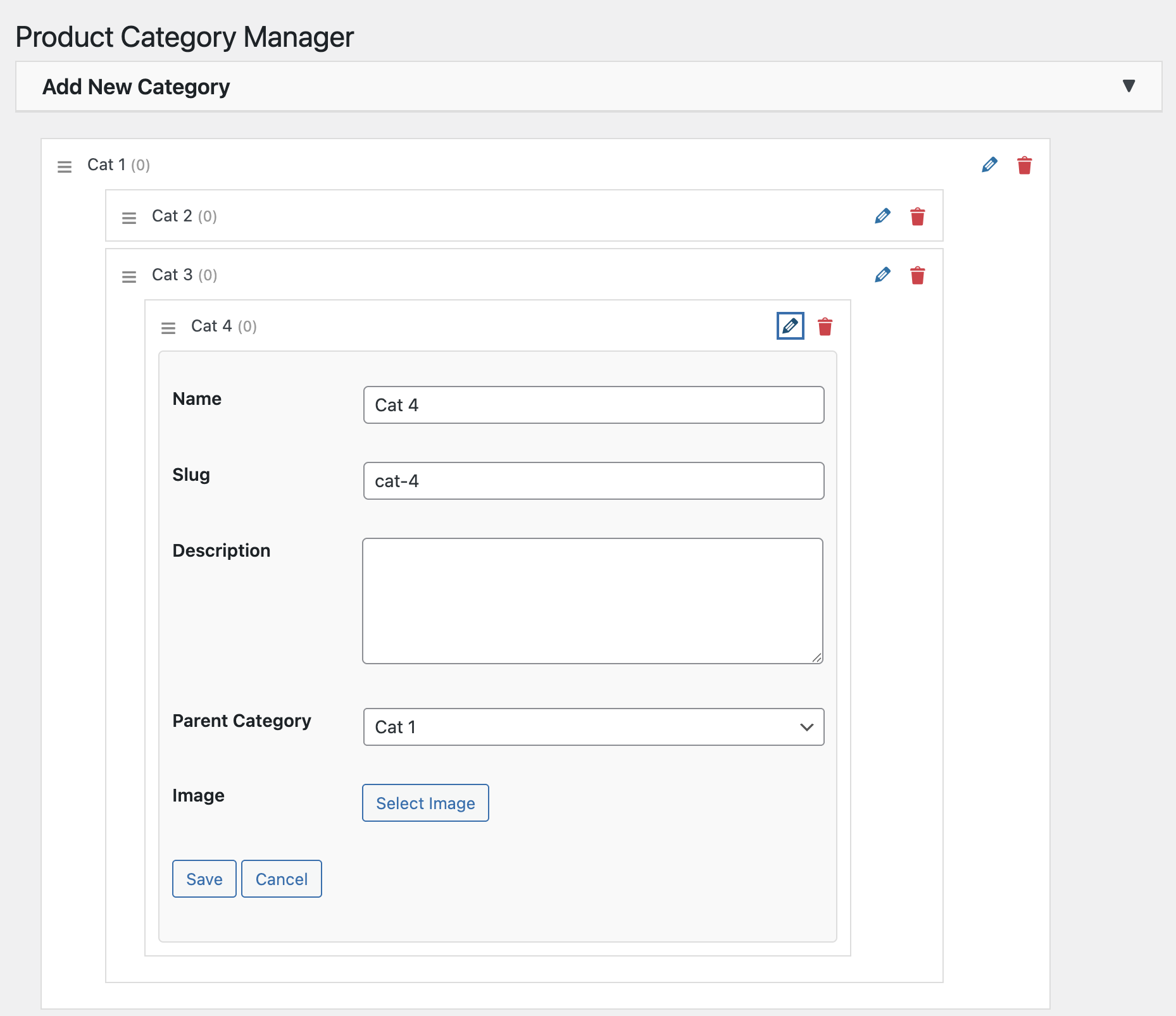 Category Manager for WooCommerce - Screenshot 4