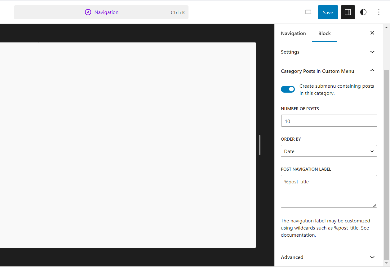 Go to Appearance &gt; Editor to enable/disable and set the options for the replacement of Category / Post Tag links by their posts. (Requires WordPress 6.1 or higher)