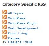 Category Specific RSS feed Subscription