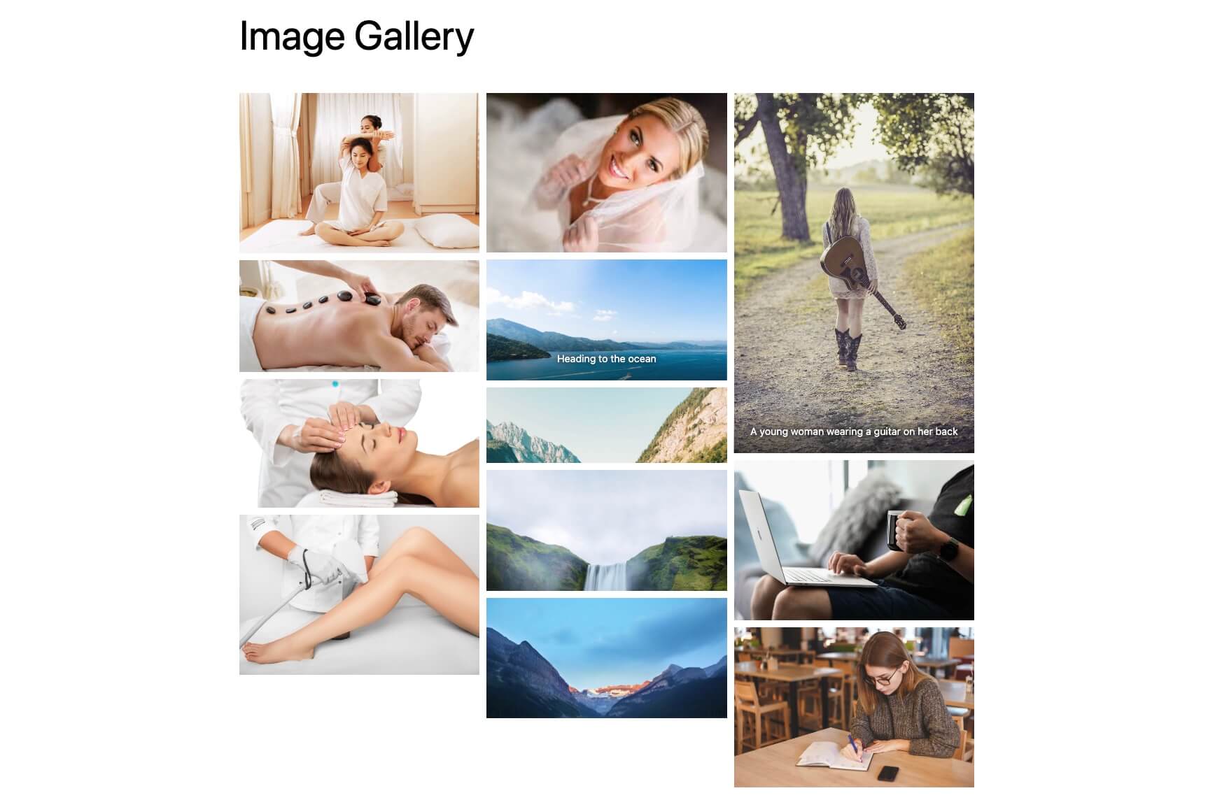 Display image gallery from selected folder