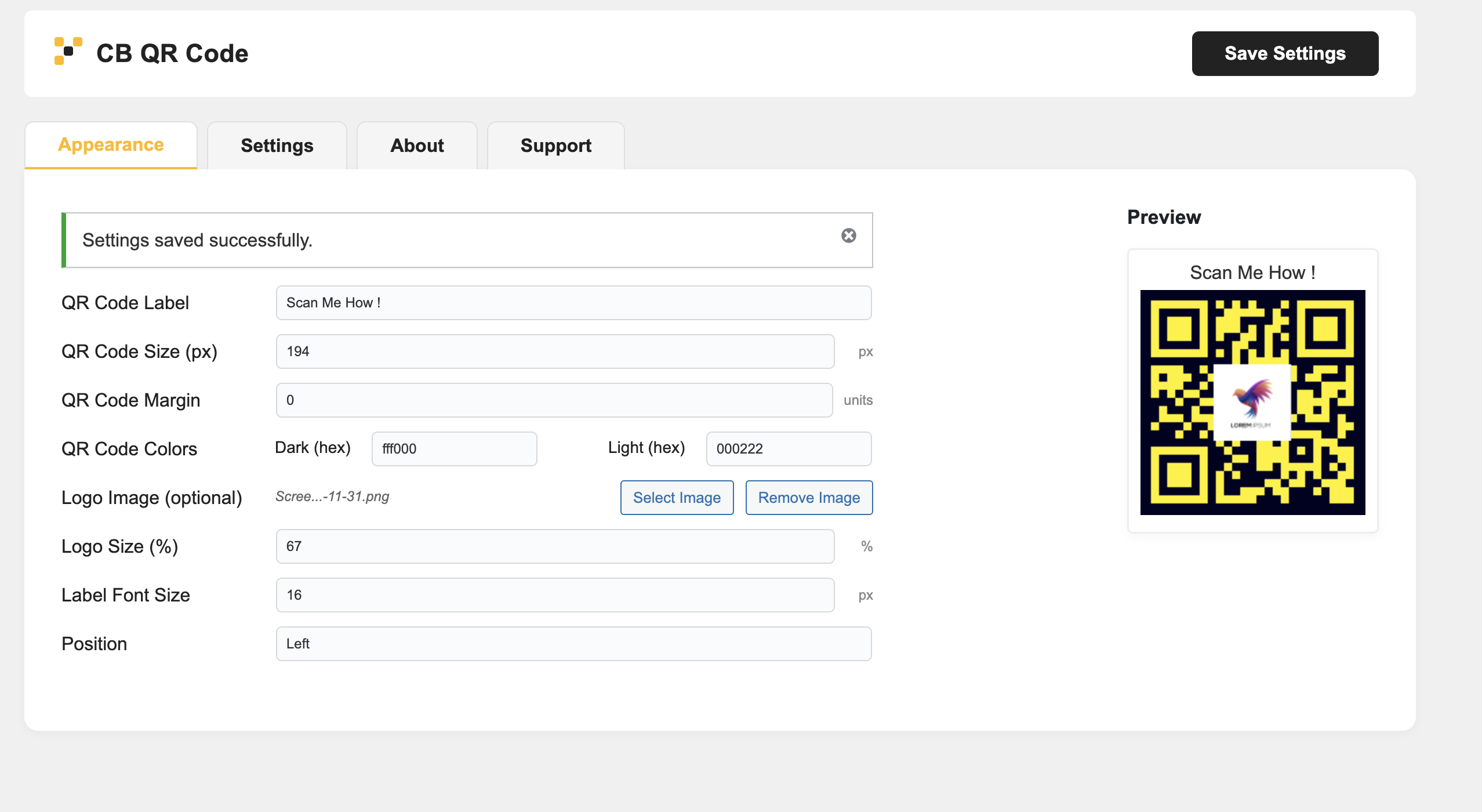 Appearance Customization - Customize colors, size, and appearance with live preview