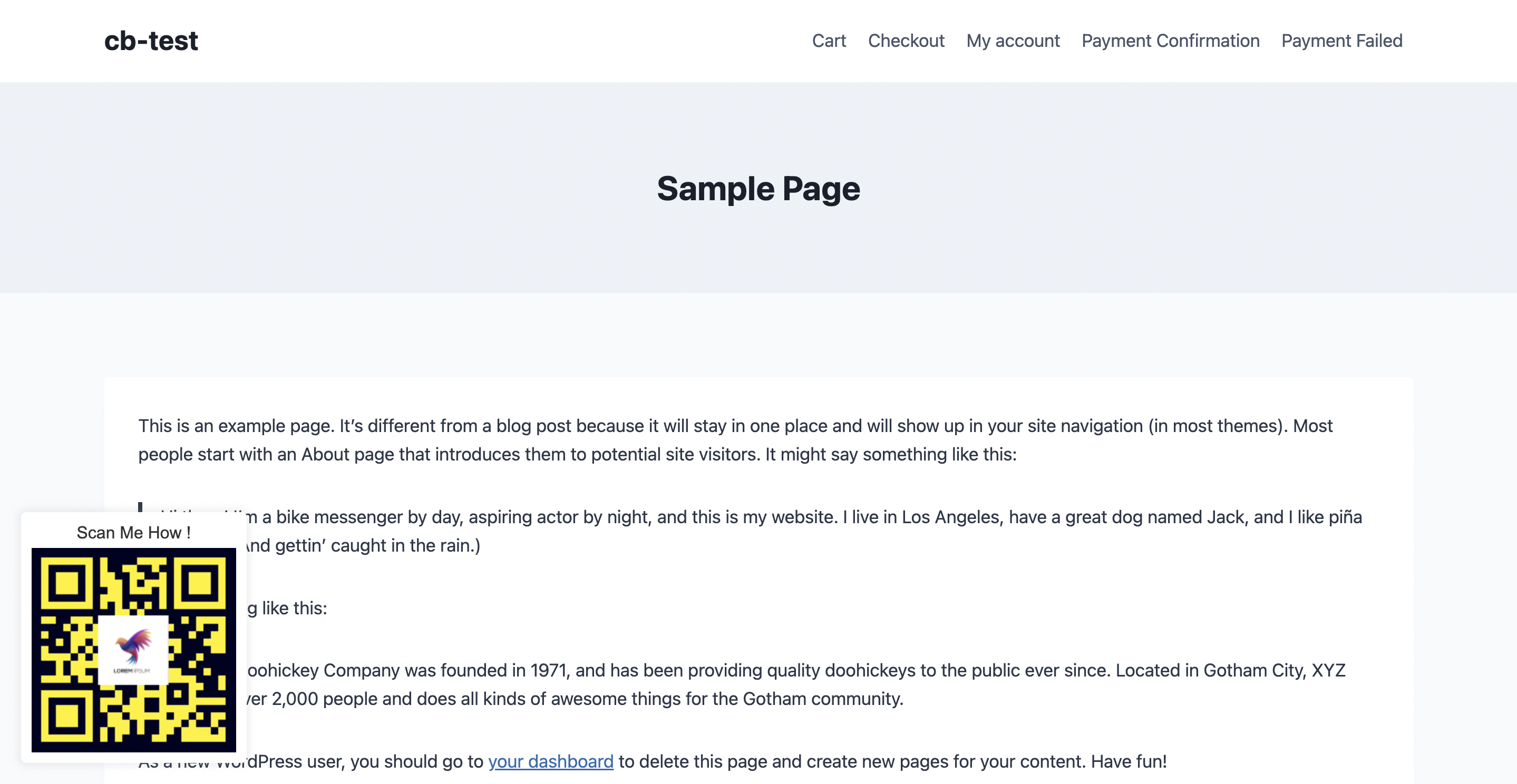 Frontend Display - How QR codes appear on your website