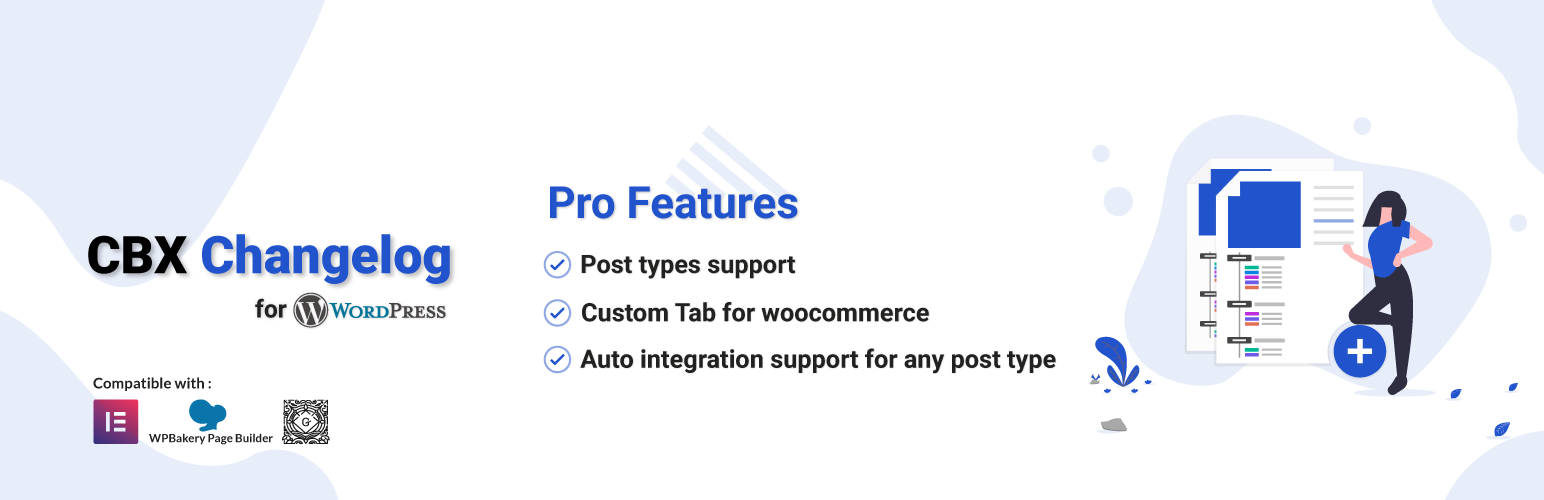 WordPress 外掛 CBX Changelog & Release Note 的封面圖片。
