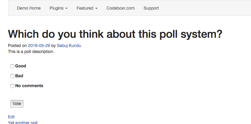 Poll type post frontend