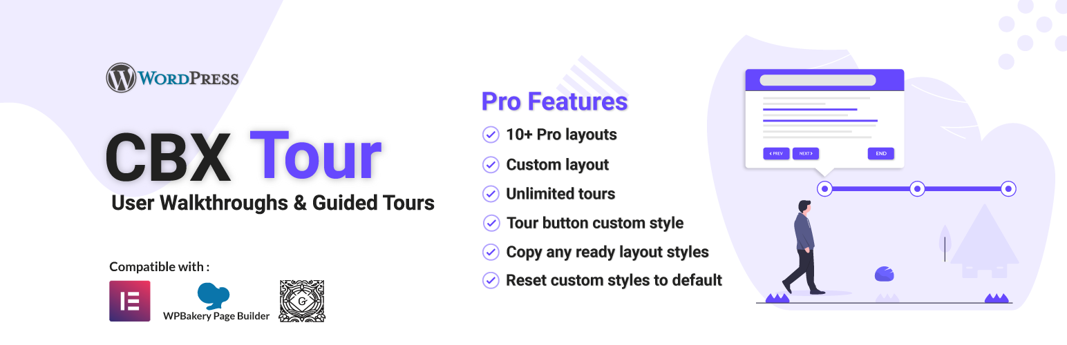 WordPress 外掛 CBX Tour – User Walkthroughs & Guided Tours 的封面圖片。