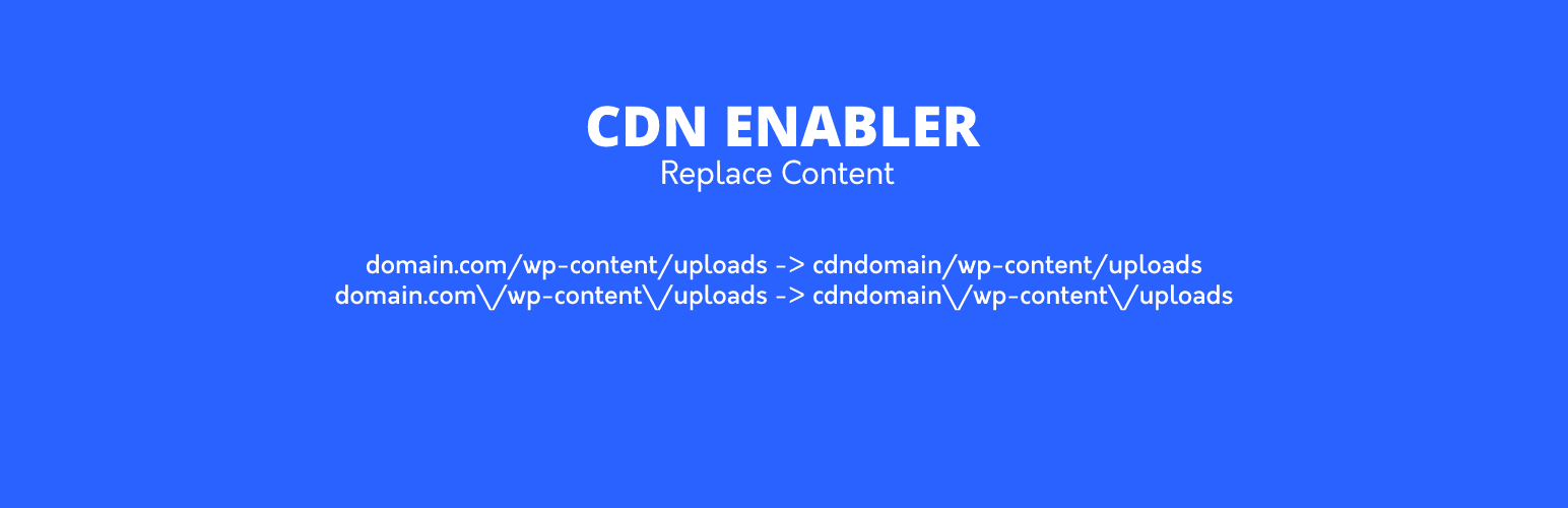 CDN Enabler Replace Content