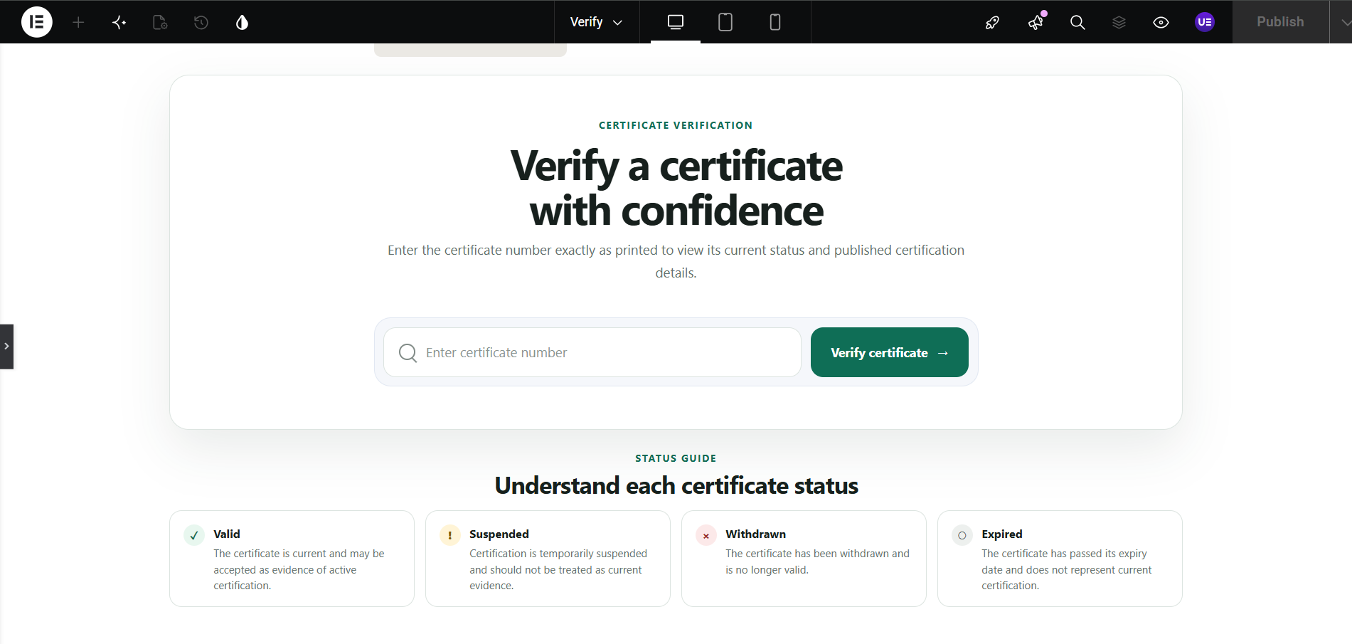 Professional Elementor widget design in the editor preview.