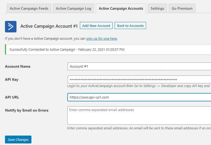 Integration for ActiveCampaign and Contact Form 7, WPForms, Elementor, Ninja Forms