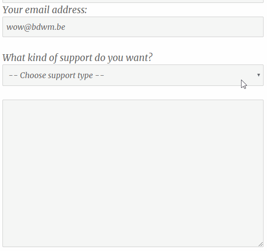 Conditional Fields for Contact Form 7