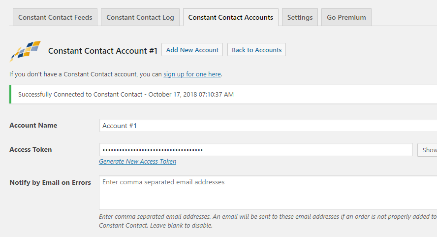 Integration for Constant Contact and Contact Form 7, WPForms, Elementor, Ninja Forms