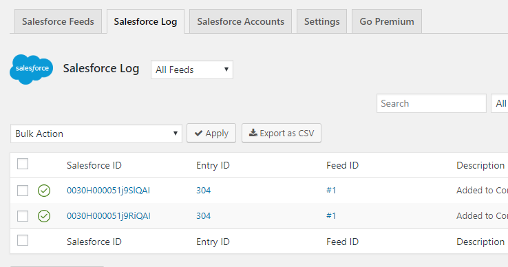 salesforce logs.