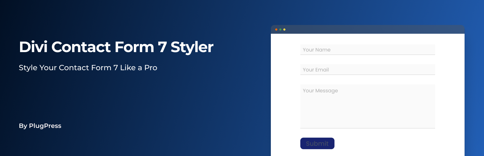 WordPress 外掛 Divi Contact Form 7 Styler 的封面圖片。