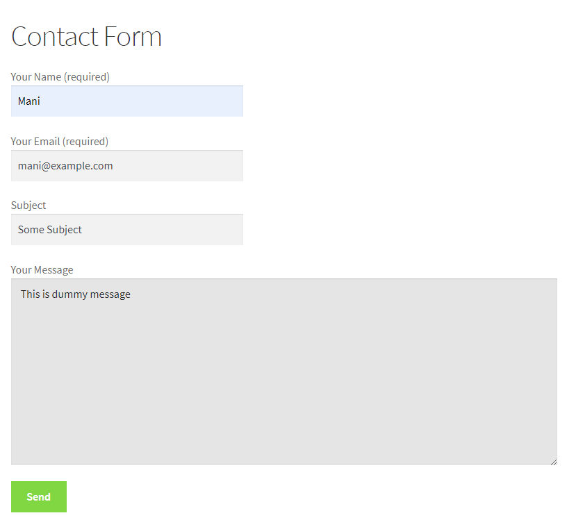 Contact Form 7 Summary and Print