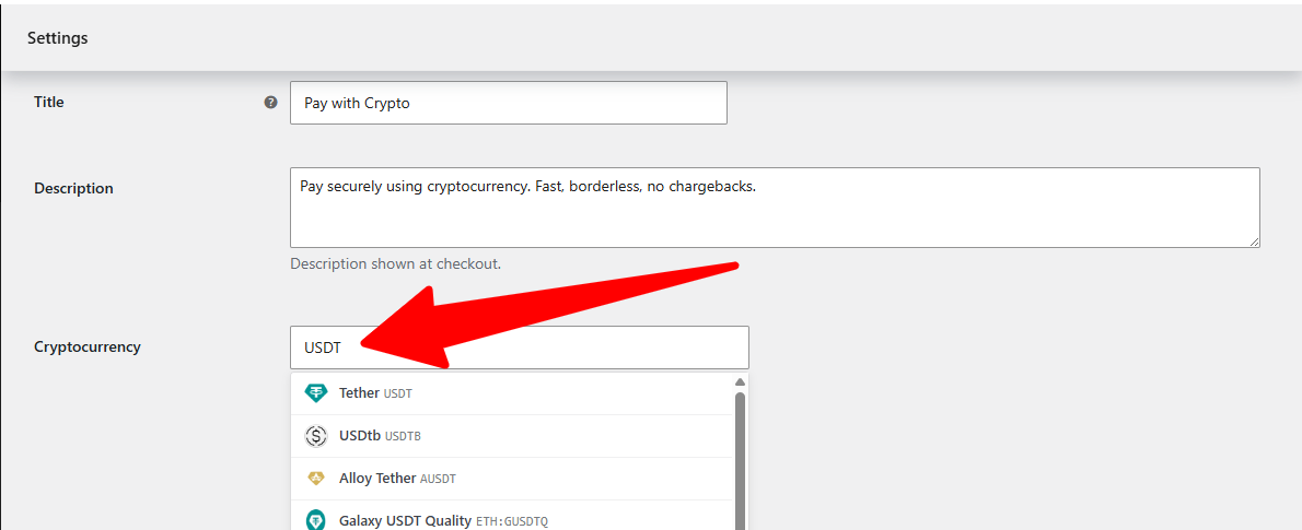 Configure ChainCheckout directly from WooCommerce.