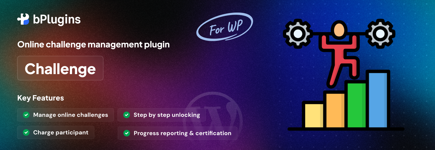 WordPress 外掛 Challenge – Online challenge management plugin for WP 的封面圖片。