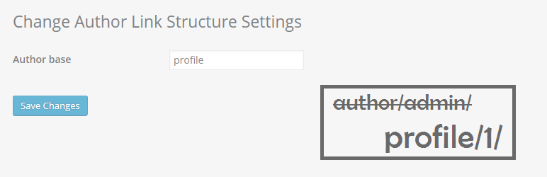 Change Author Link Structure