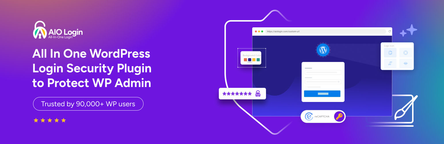 WordPress 外掛 All In One Login — WordPress Login Security Plugin to Protect and Customize WP Admin 的封面圖片。