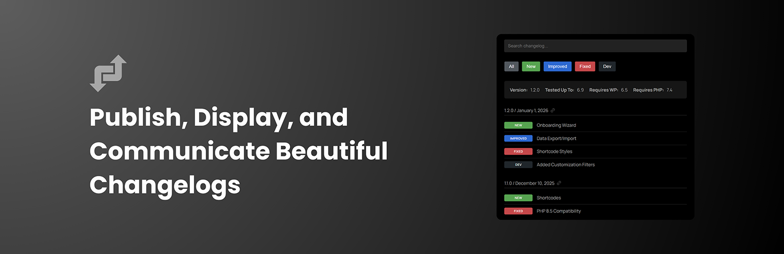 Changelog as a Service – Publish, Display, and Communicate Beautiful Changelogs