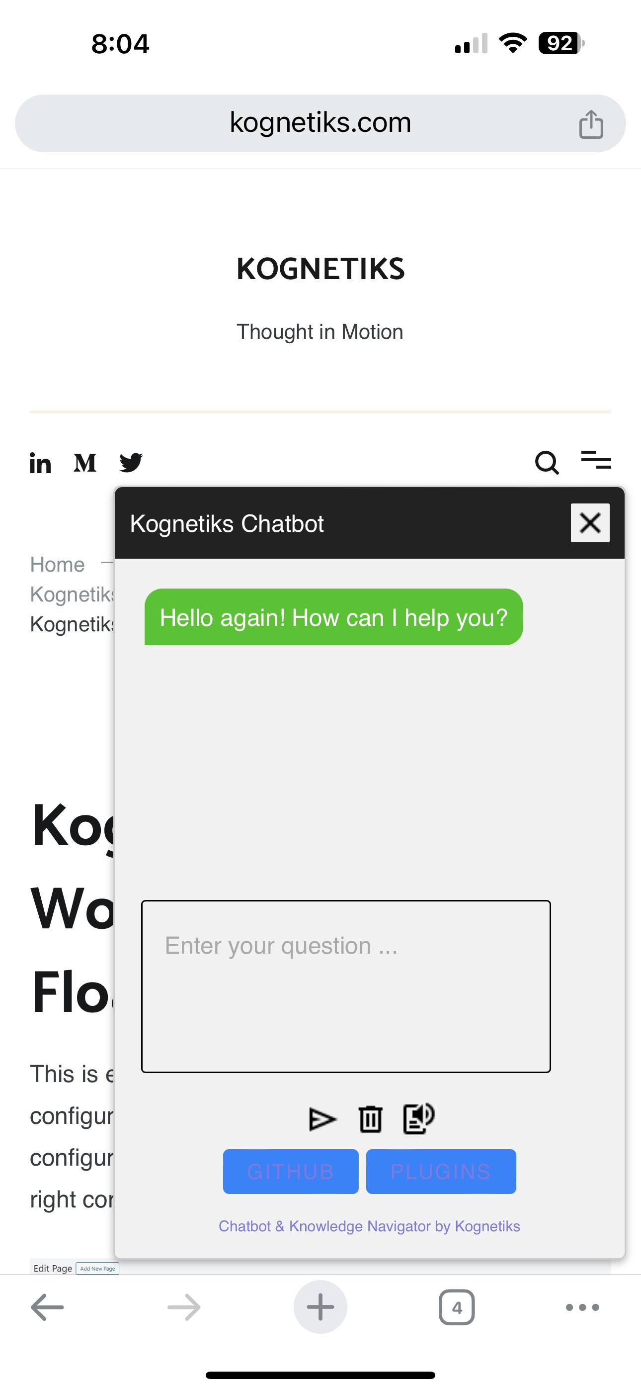 Mobile Chatbot - Open example