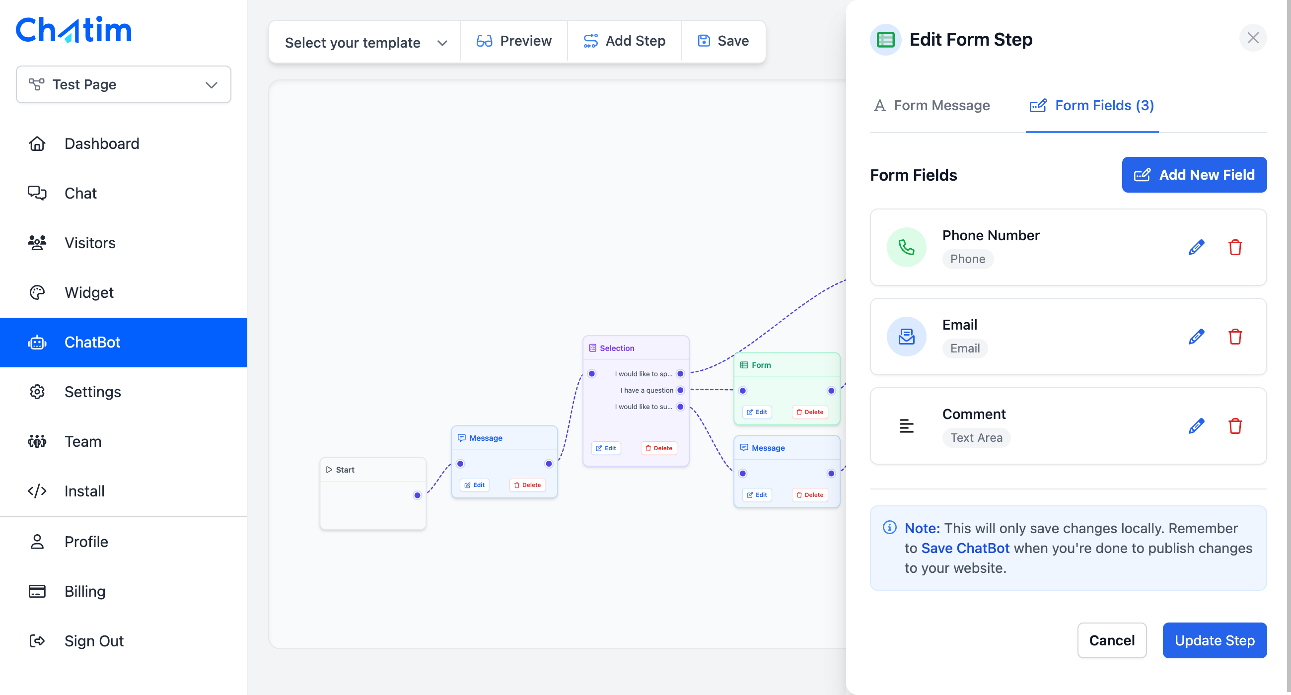 Chatbot build flow - Intelligent automated responses