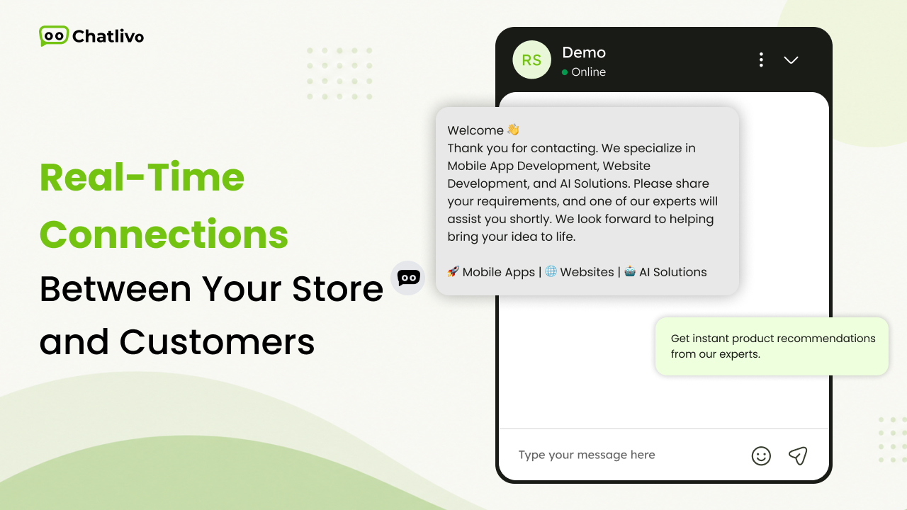 Real time chat connection.