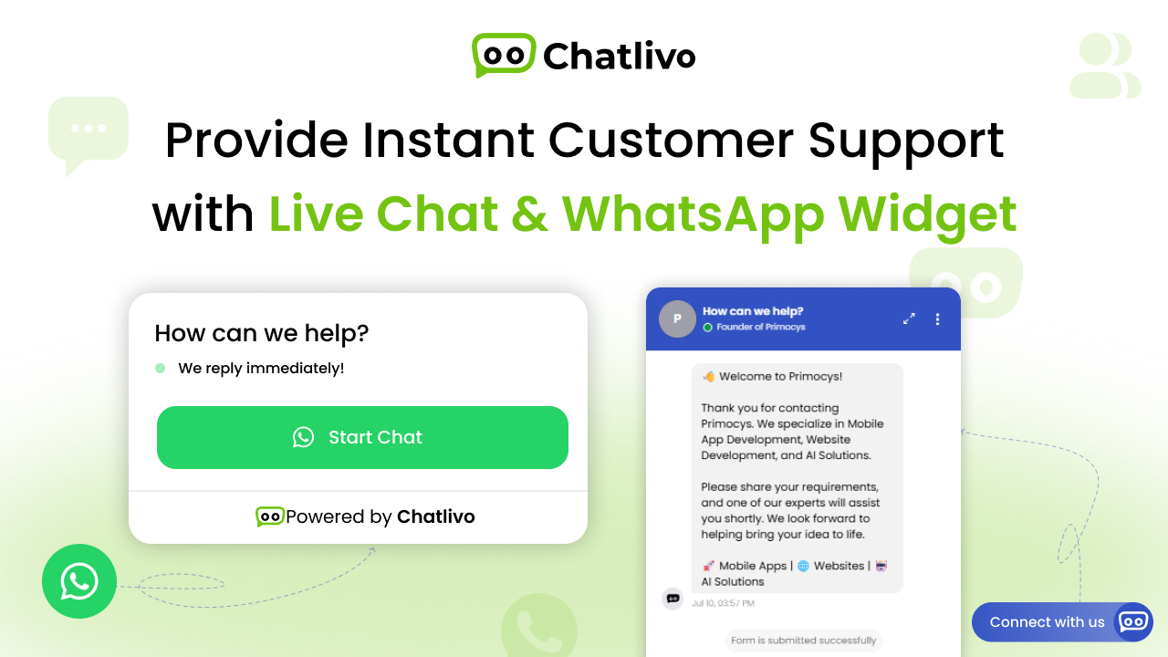 Live chat widget.