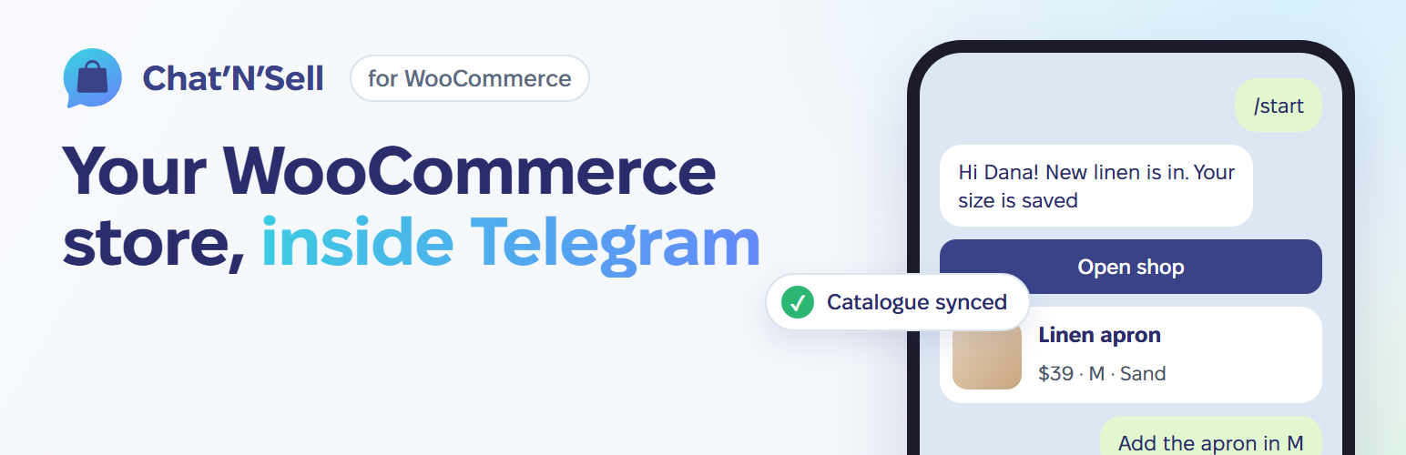 WordPress 外掛 Chat’N’Sell for WooCommerce 的封面圖片