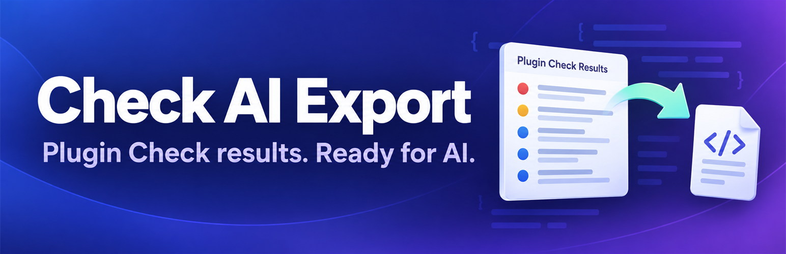 Check AI Export