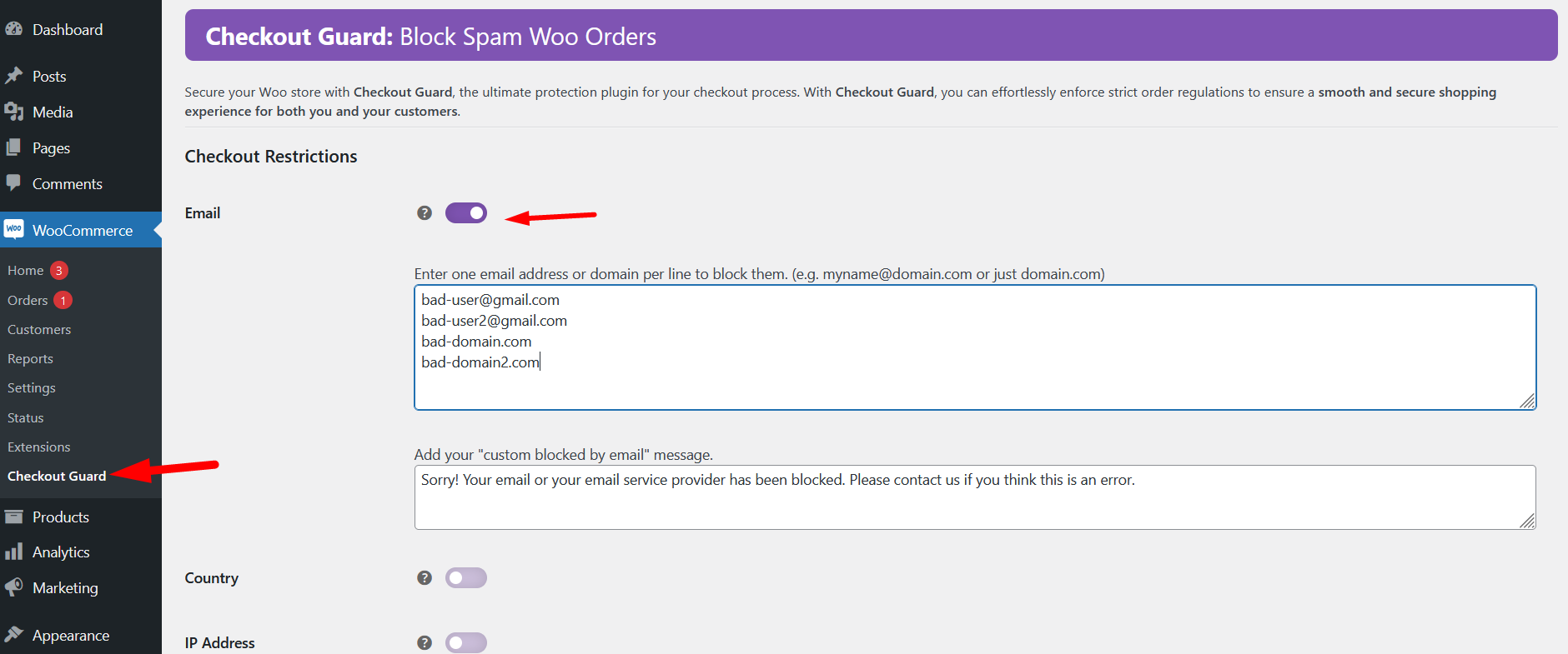 Checkout Guard: Block Spam Woo Orders