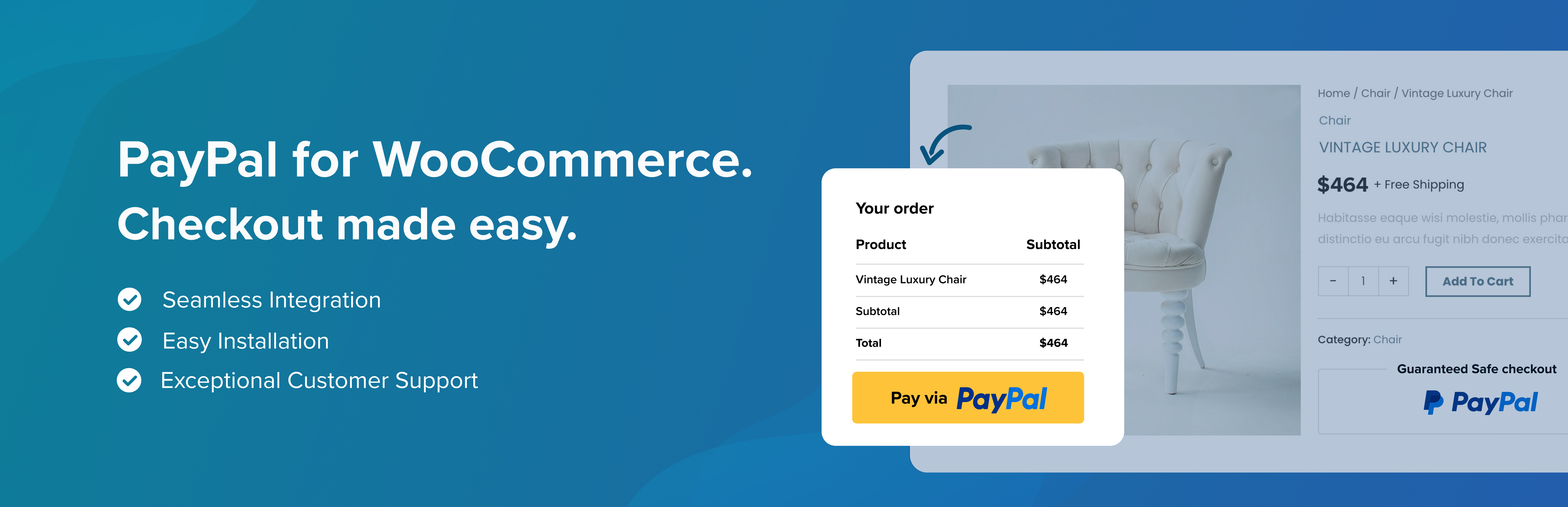 WordPress 外掛 PayPal Payments For WooCommerce by Checkout Plugins 的封面圖片。