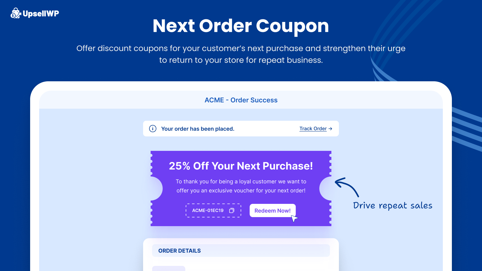 Next Order Coupon
