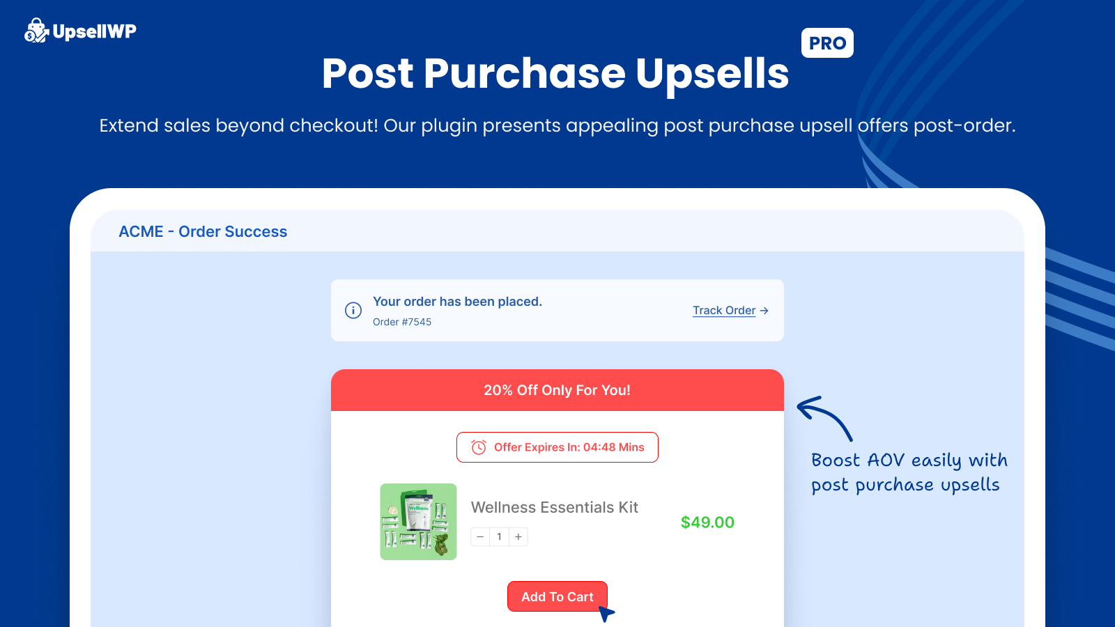 Post Purchase Upsells (PRO)