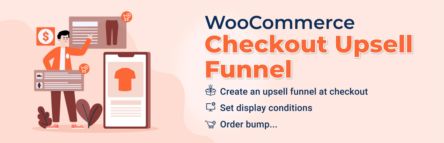 WordPress 外掛 Checkout Upsell Funnel for WooCommerce 的封面圖片。